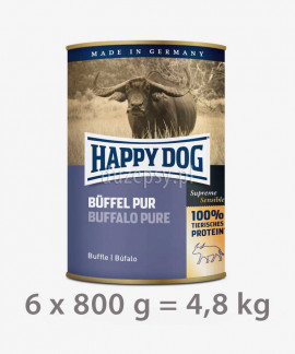 Happy Dog 100% Bawół mokra karma dla psów BUFFEL PUR 4,8 kg
