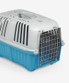 Transporter dla kota plastikowy Pratiko 2 - niebieski