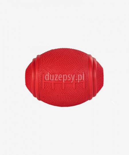Piłka gumowa na przysmaki dla psa RUGBY 8, 10 cm