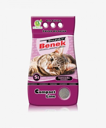 Super Benek Compact Lawenda żwirek dla kotów zapachowy zbrylający