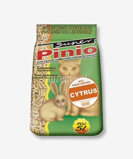 Super Pinio Cytrus drewniane podłoże żwirek dla kota