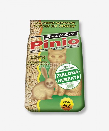 Super Pinio Zielona Herbata żwirek drewniany dla kotów
