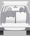 Mata ochronna do bagażnika samochodu rozpinana na dwie części 130 × 180 cm