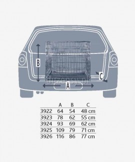 Klatka metalowa dla psa mała do samochodu, na wystawy Trixie 64 × 54 × 48 cm