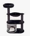 Drapak dla kota czarny z legowiskiem i domkiem GIADA Trixie wys. 112 cm