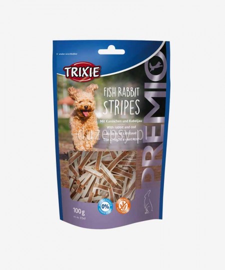 Poczęstunki dla psa z królikiem i rybą Trixie PREMIO Rabbit Stripes 100 g