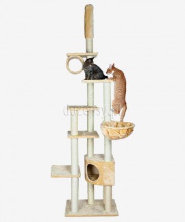 Wysoki drapak dla kota do sufitu MADRID Trixie beżowy wys. 245-270 cm
