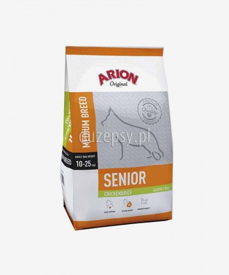 ARION Original Senior Medium Chicken & Rice 12 kg - kurczak sucha karma dla psów seniorów