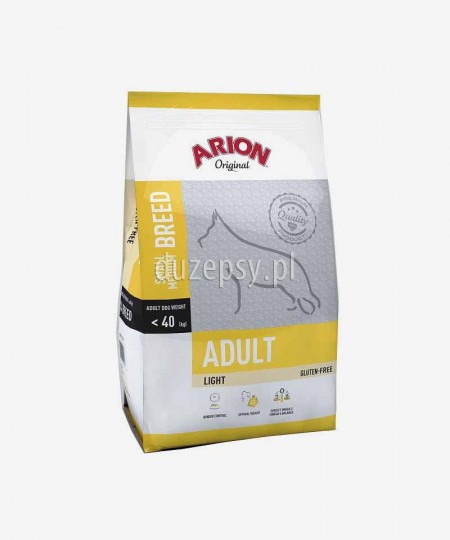 ARION Original Adult Small/Medium Light 12kg - sucha karma dla dorosłych psów ze skłonnością do tycia