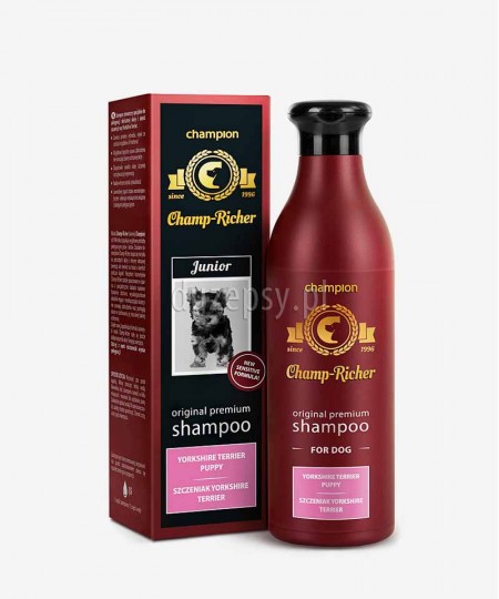 Szampon dla szczeniąt Yorkshire Terrier z jedwabiem i olejkiem migdałowym Champ Richer CHAMPION 250 ml