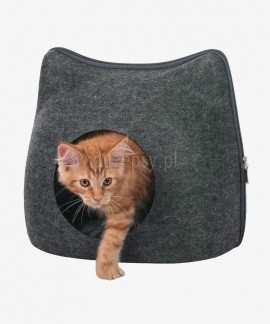 Domek dla kota z filcu Trixie CAT szary