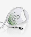 Smycz Flexi Swarovski ® crystals dla psa do 12 kg Glam Splash Leaf S taśma 3 m