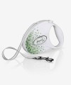 Smycz Flexi Swarovski ® crystals dla psa do 12 kg Glam Splash Leaf S taśma 3 m