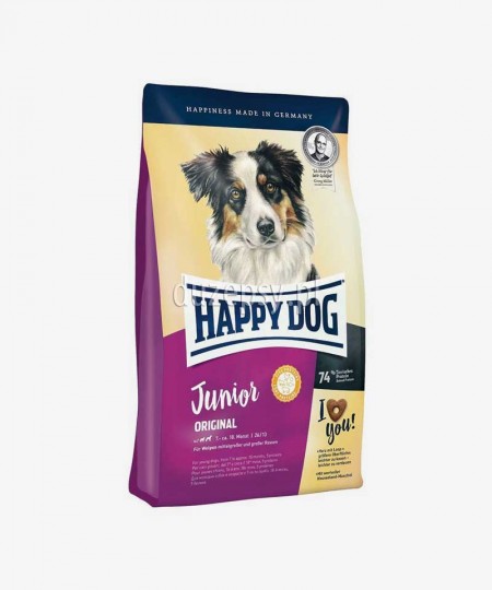 Happy Dog Junior Original karma dla młodych psów dużych i średnich ras 4 kg