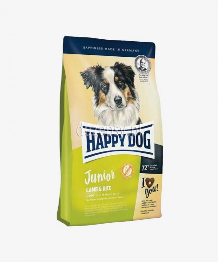 Happy Dog Junior Lamb & Rice karma dla młodych psów dużych i średnich ras 4 kg