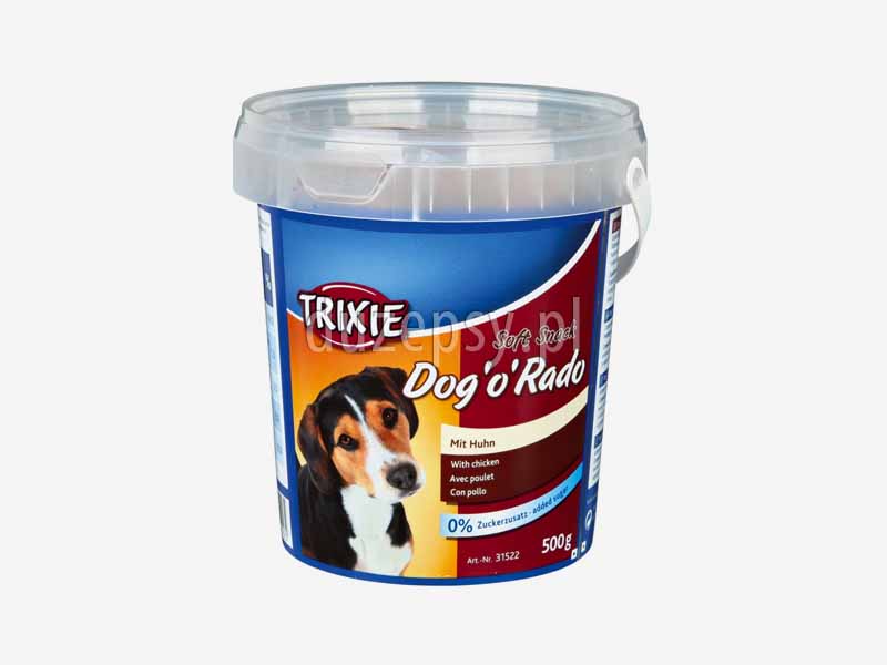 Przysmaki dla psa Trixie Dog o Rado 500 g; przysmaki do szkolenia psa; poczęstunki dla psów na szkolenie; przysmaki warzywne dla psów; poczęstunki dla psa; poczęstunki dla psów; przysmaki dla psa do gryzienia; sklep zoologiczny; DuzePsy.pl